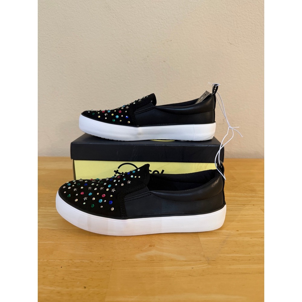 Art Class Hanna Kids Slip-On Sneakers Black Rhinestone Gems Shoes Girls Size 3